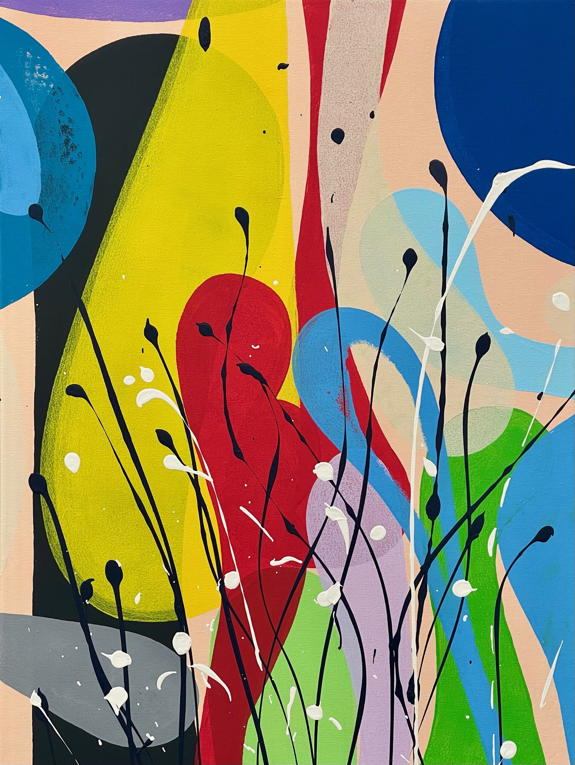 Mario Dalpra, Deep inside, 2024, 80 x 60 cm, Acryl auf Leinwand
